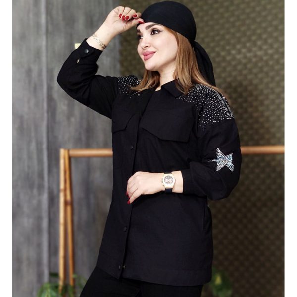 مانتو لینن نگین ستاره - مانتو پاتریس رشت