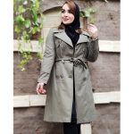 بارانی کتان زارا یقه انگلیسی