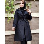 بارانی کتان زارا یقه انگلیسی