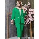 ست کت شلوار مازراتی 2 دکمه پشت بلند - مانتو پاتریس رشت