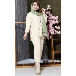 ست کت شلوار مازراتی 2 دکمه پشت بلند - مانتو پاتریس رشت