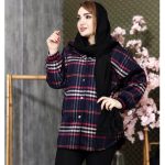 پالتو چهارخونه کلاهدار - مانتو پاتریس رشت