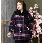 پالتو چهارخونه کلاهدار - مانتو پاتریس رشت