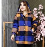 پالتو چهارخونه کلاهدار - مانتو پاتریس رشت