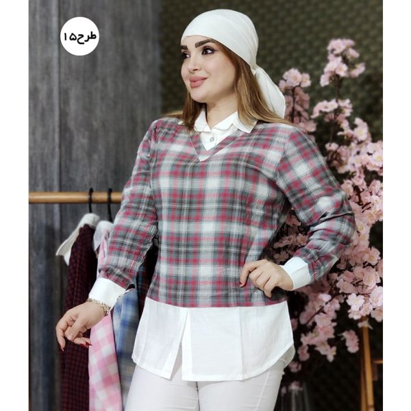 شومیز چهارخونه- مانتو پاتریس رشت