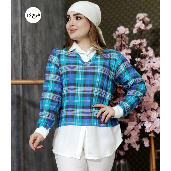 شومیز چهارخونه- مانتو پاتریس رشت