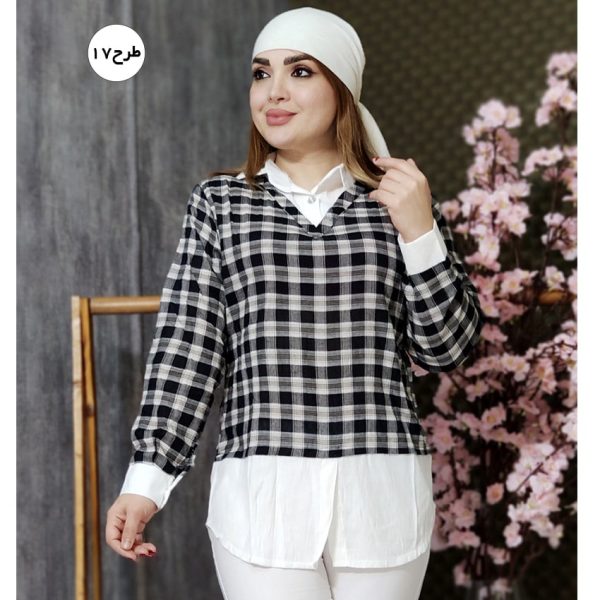 شومیز چهارخونه- مانتو پاتریس رشت