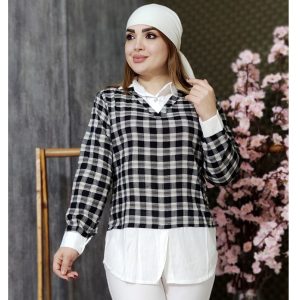 شومیز چهارخونه- مانتو پاتریس رشت