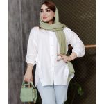 شومیز ساتن کمربندی - مانتو پاتریس رشت - مانتو پاتریس رشت