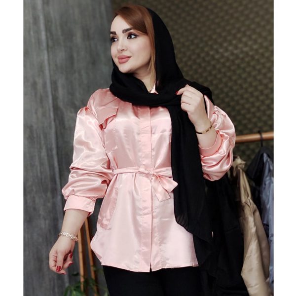 شومیز ساتن کمربندی - مانتو پاتریس رشت