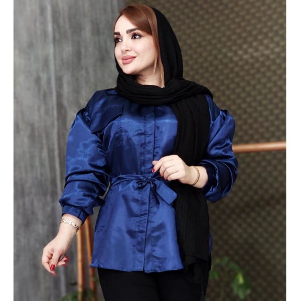 شومیز ساتن کمربندی - مانتو پاتریس رشت