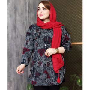 مانتو طرح دار مثلثی - مانتو پاتریس رشت