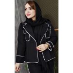 ست کت شلوار مشکی مغزی دوزی