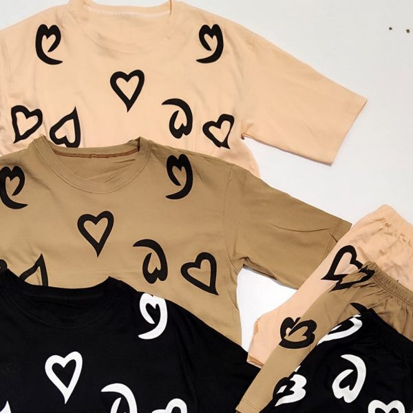 ست تیشرت شورتک قلب - مانتو پاتریس رشت