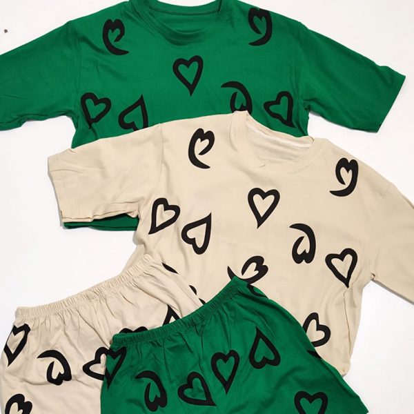 ست تیشرت شورتک قلب - مانتو پاتریس رشت