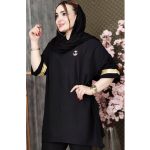 مانتو جلوبسته نوار طلایی- مانتو پاتریس رشت