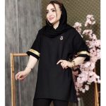 مانتو جلوبسته نوار طلایی- مانتو پاتریس رشت