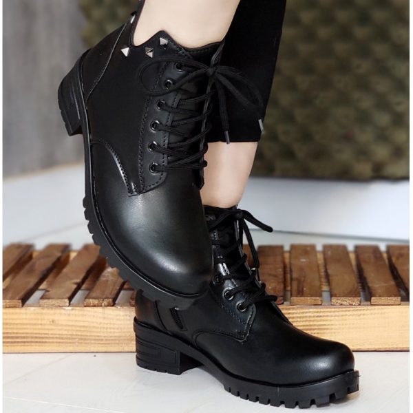 نیم بوت هرمی مشکی - مانتو پاتریس رشت