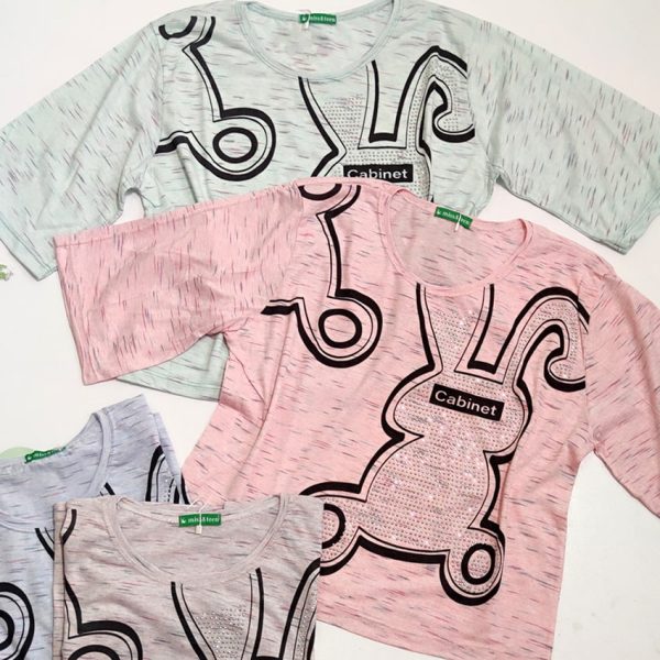 289001921-2-min تیشرت کراپ ملانژ خرگوش نگینی