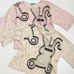 تیشرت کراپ ملانژ خرگوش نگینی - مانتو پاتریس رشت