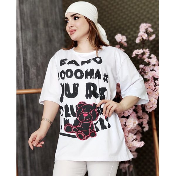 تیشرت لانگ چاپ نوشته - مانتو پاتریس رشت