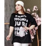 تیشرت لانگ چاپ نوشته - مانتو پاتریس رشت