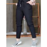 شلوار نیل مام مشکی - مانتو پاتریس رشت