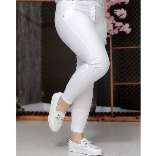 شلوار جذب سفید بنگال - مانتو پاتریس رشت