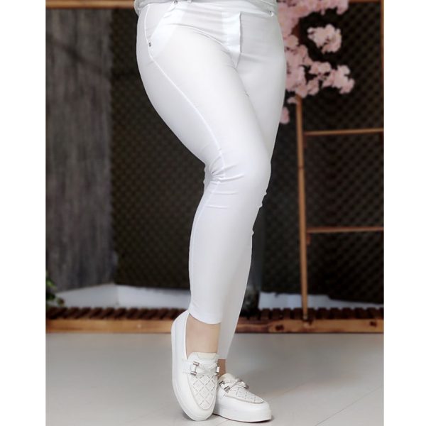 شلوار جذب سفید بنگال - مانتو پاتریس رشت