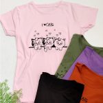 تیشرت چاپ گربه نخ پنبه - مانتو پاتریس رشت