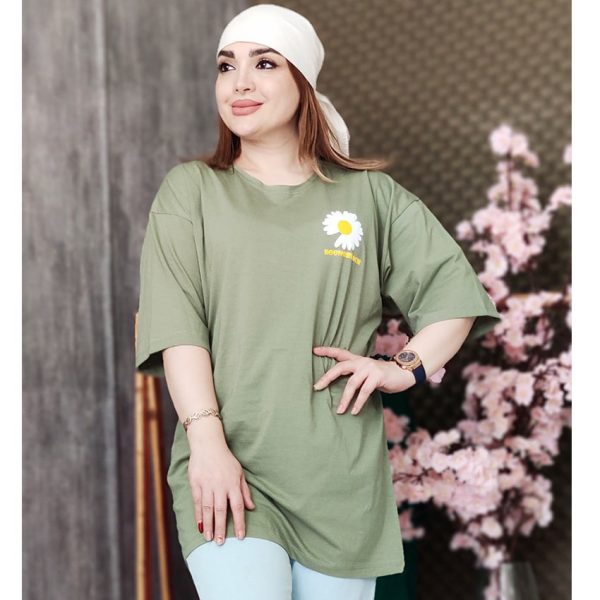 تیشرت لانگ گل بابونه - مانتو پاتریس رشت