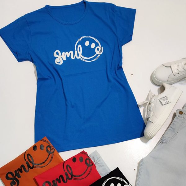 تیشرت چاپ اسمایل - مانتو پاتریس رشت