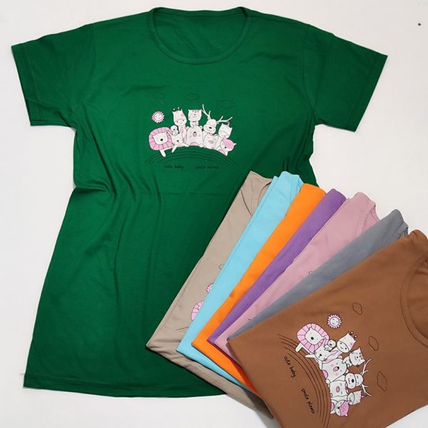 تیشرت نخ پنبه چاپ کیوت بیبی