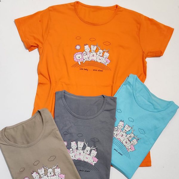 تیشرت نخ پنبه چاپ کیوت بیبی