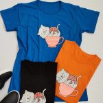 تیشرت چاپ گربه و کاموا - مانتو پاتریس رشت