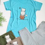 تیشرت نخ پنبه 3 گربه - مانتو پاتریس رشت