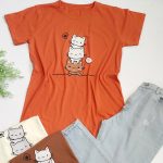 تیشرت نخ پنبه 3 گربه - مانتو پاتریس رشت