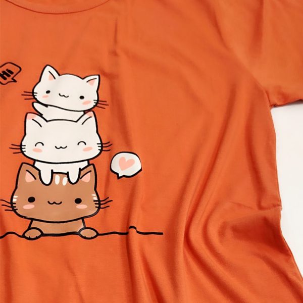 تیشرت نخ پنبه 3 گربه - مانتو پاتریس رشت