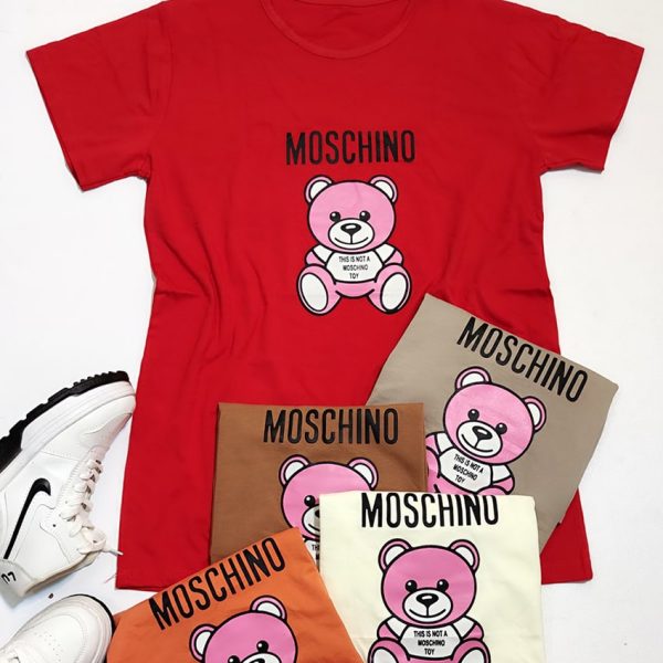 تیشرت چاپ موسچینو صورتی