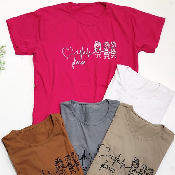 تیشرت نخ پنبه ضربان قلب - مانتو پاتریس رشت