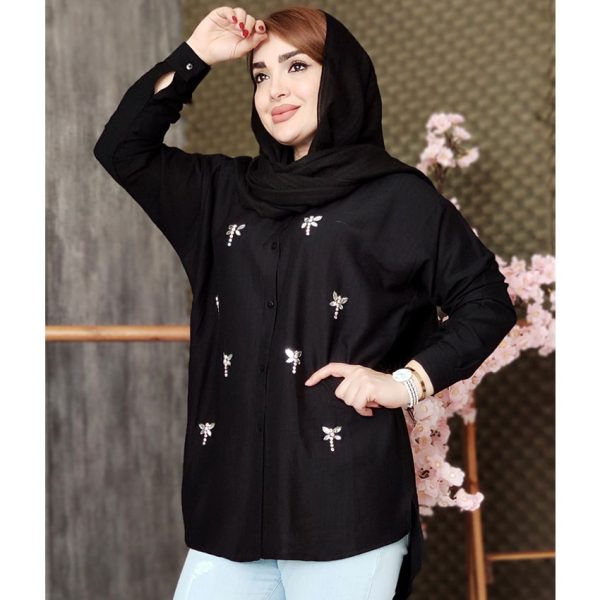 مانتو سنگ دوزی سنجاقک