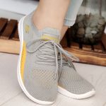 کتونی اسکیچرز طوسی زرد بافت - مانتو پاتریس رشت