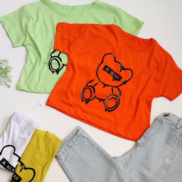 تیشرت کراپ خرس - مانتو پاتریس رشت