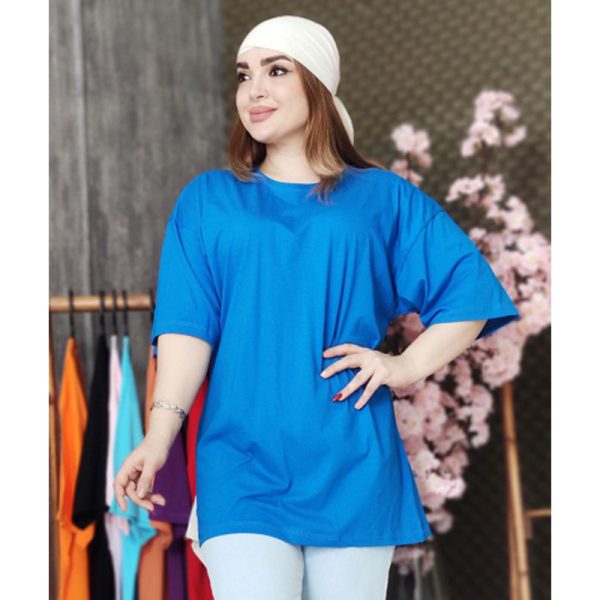 35000250.6 تیشرت لانگ ساده رنگی 32100373/1 - Image 3