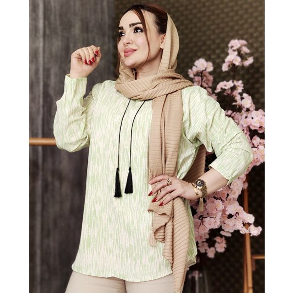 35100175-001-min شومیز دو رنگ منگوله دار - مانتو پاتریس رشت