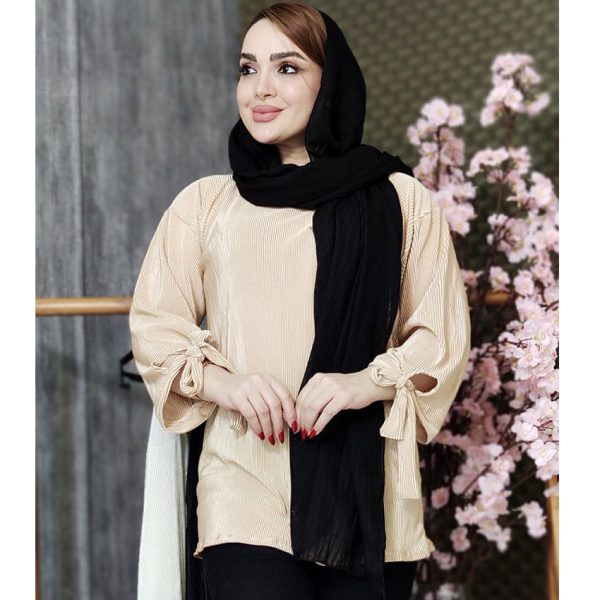 شومیز ساتن پلیسه بندی - مانتو پاتریس رشت