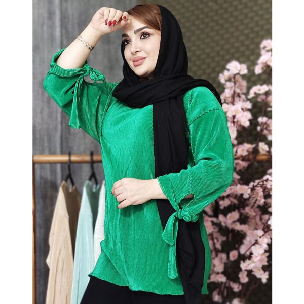 شومیز ساتن پلیسه بندی - مانتو پاتریس رشت