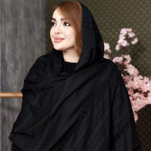 شال نخی مشکی-مانتو پاتریس رشت