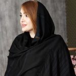 شال نخی مشکی-مانتو پاتریس رشت