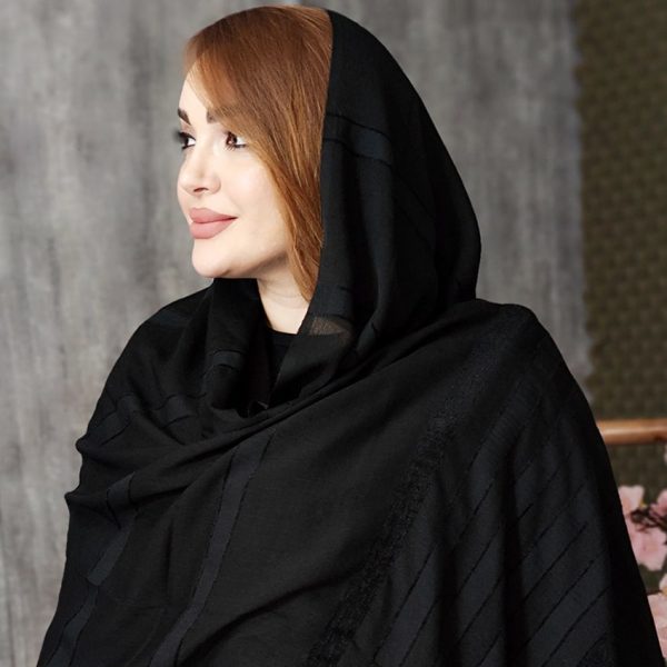 شال نخی مشکی-مانتو پاتریس رشت